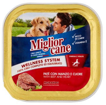 MIGLIORCANE PATE CON MANZO E CUORE 150 G