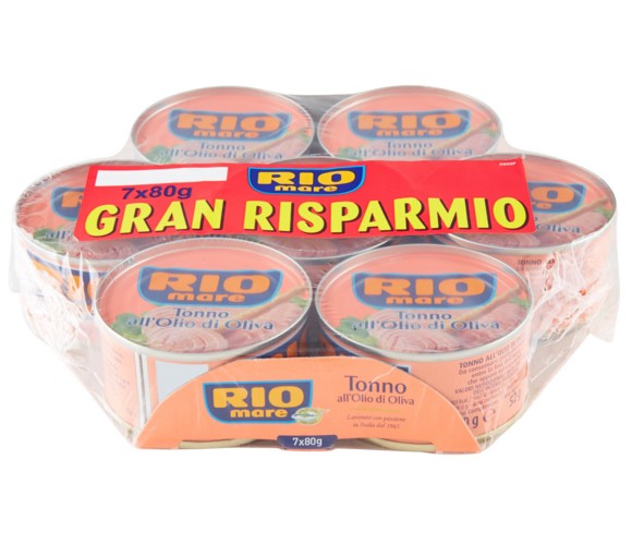 RIO MARE TONNO ALL'OLIO DI OLIVA 7 X 80 G