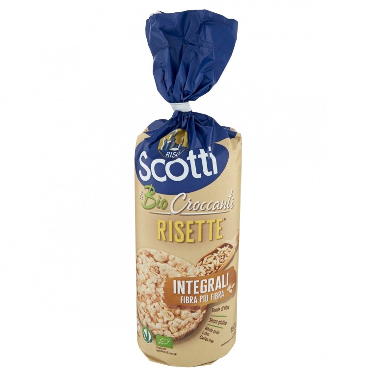 RISO SCOTTI LE BIO CROCCANTI RISETTE INTEGRALI FIBRA PIU FIBRA 150 G