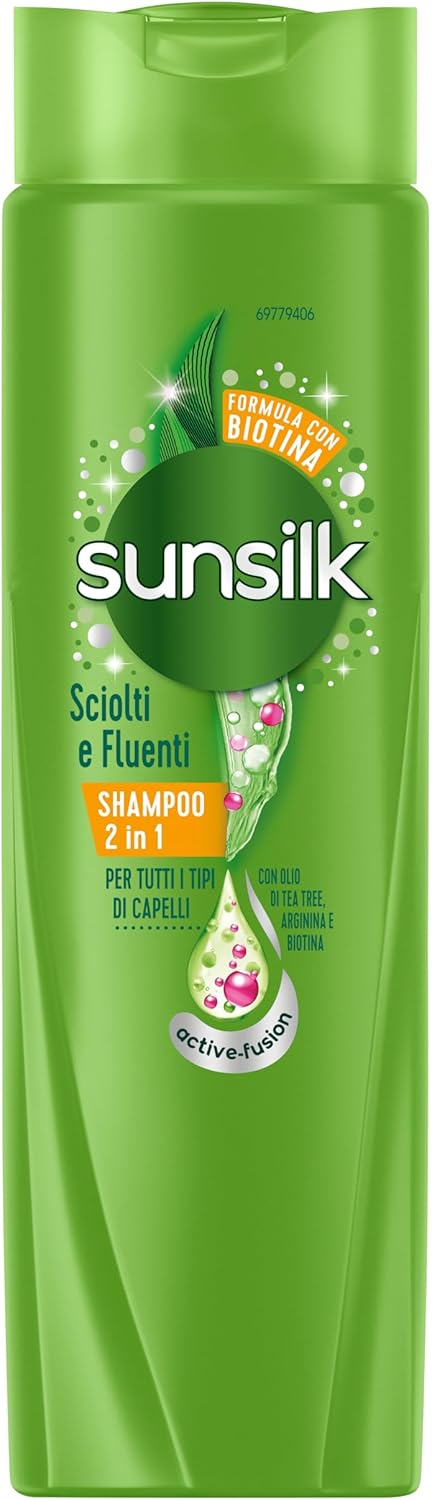 SUNSILK SCIOLTI & FLUENTI SHAMPOO & BALSAMO 2IN1 250 ML
