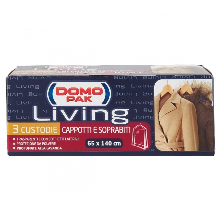 DOMOPAK LIVING CUSTODIE CAPPOTTI E SOPRABITI 65X140 CM 3 PZ