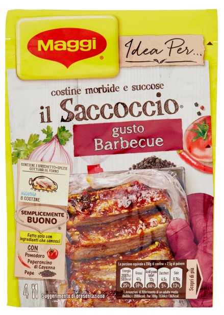MAGGI IDEA PER IL SACCOCCIO GUSTO BARBECUE SACCHETTO E SPEZIE PER COSTINE AL FORNO 1 PEZZO