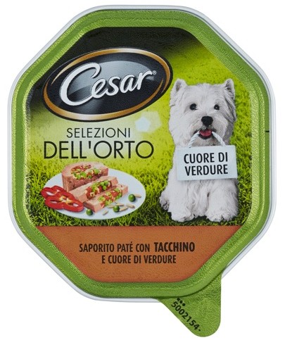 CESAR CUORE DI VERDURE TENERO PATE CON TACCHINO E CUORE DI VERDURE 150 G