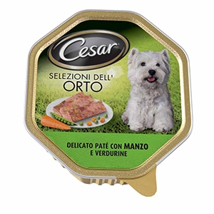 CESAR CUORE DI VERDURE TENERO PATE CON DELIZIOSO MANZO E CUORE DI VERDURE 50 G