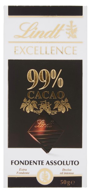 LINDT EXCELLENCE 99% CACAO FONDENTE ASSOLUTO 50 G