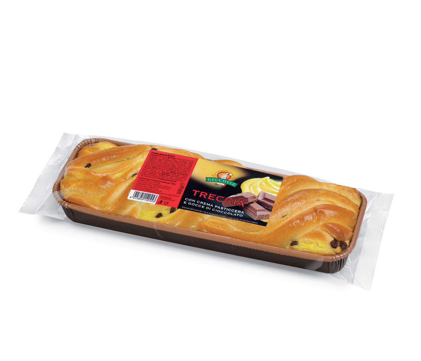GECCHELE TRECCIA CREMA E CIOCCOLATO GR.300        