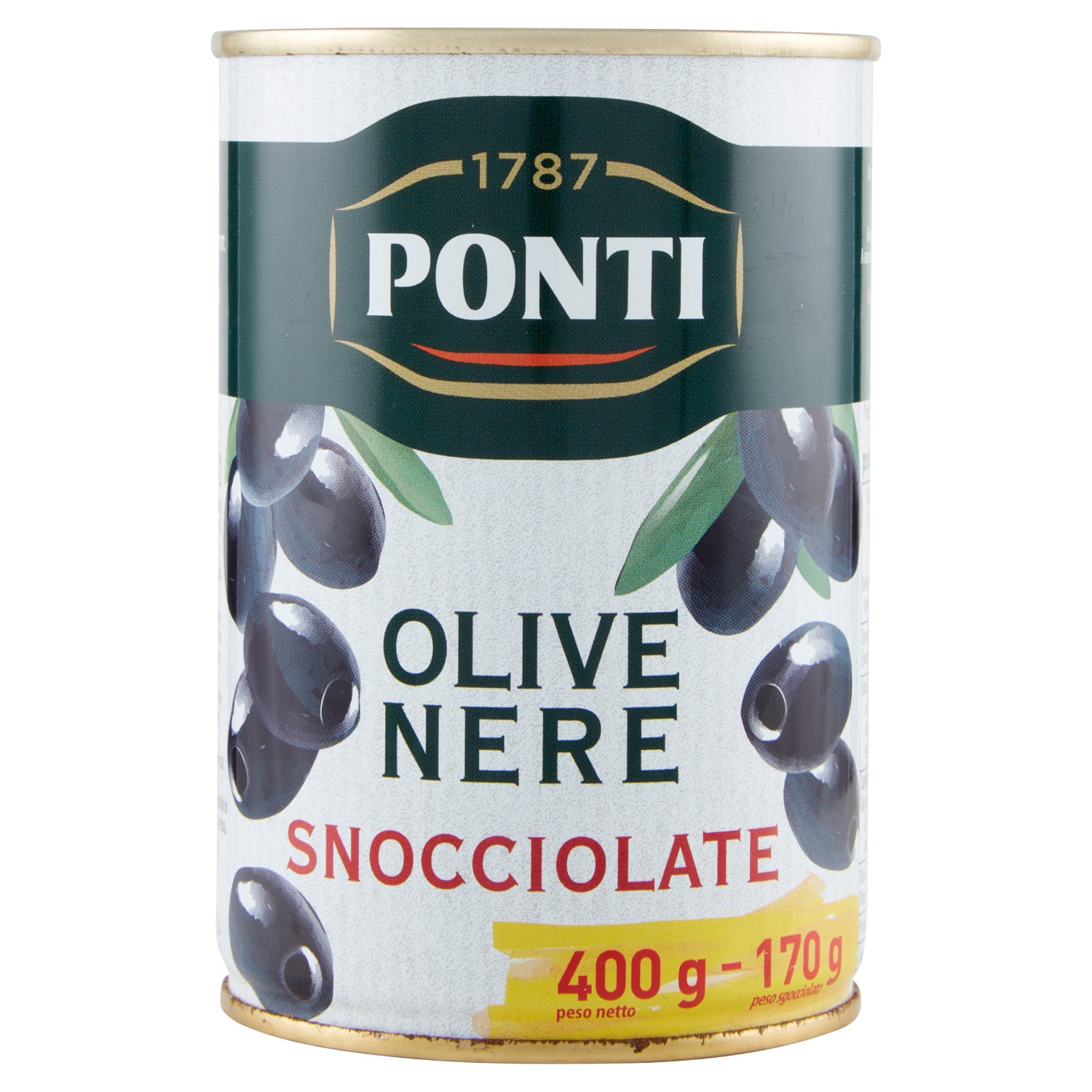 PONTI OLIVE NERE DENOCCIOLATE IN SALAMOIA 400 G