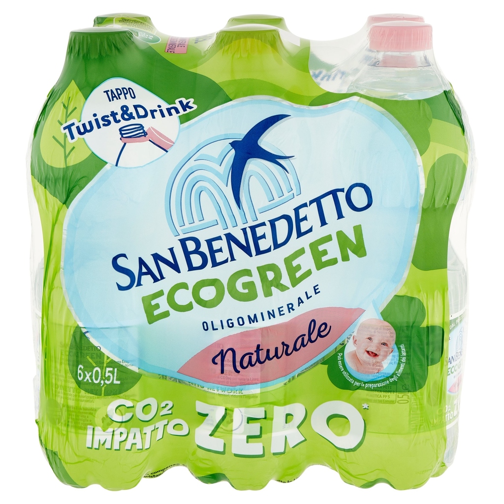 ACQUA MINERALE SAN BENEDETTO DAL PARCO DEL POLLINO NATURALE 0,5L