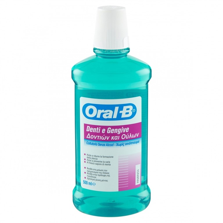 ORAL-B COLLUTORIO DENTI E GENGIVE SENZA ALCOOL MENTA 500 ML
