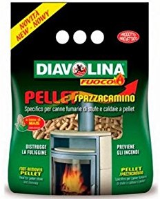 DIAVOLINA PELLET SPAZZACAMINO KG.1,5