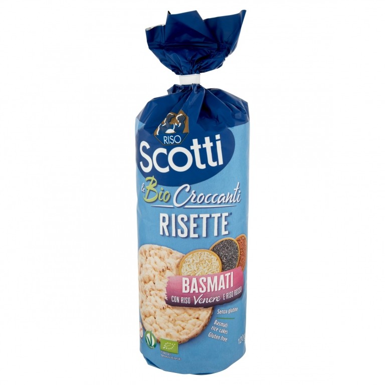 RISO SCOTTI LE BIO CROCCANTI RISETTE BASMATI CON RISO ROSSO E RISO NERO 120 G