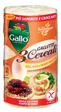 GALLO 3 CEREALI LE GALLOTTE CON RISO INTEGRALE, MAIS E GRANO SARACENO 100 G