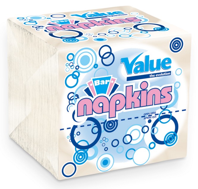 TOV.VALUE NAPKINS AVORIO BAR X180PZ