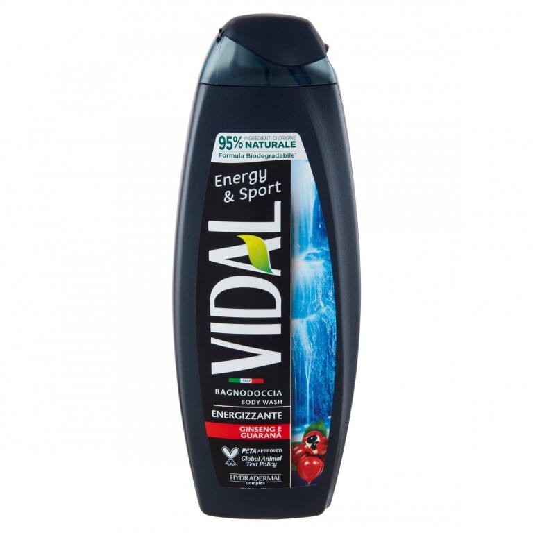 VIDAL ENERGY & SPORT BAGNODOCCIA GINSENG E GUARANA 500 ML