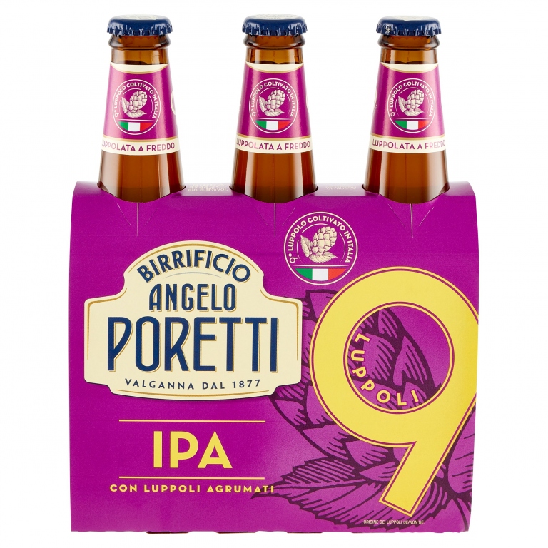 BIRRIFICIO ANGELO PORETTI BIRRA 9 LUPPOLI AMERICAN IPA 3X 33 CL