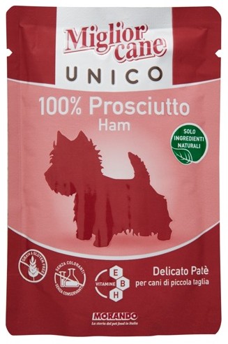 MIGLIORCANE UNICO DELICATO PATE 100% PROSCIUTTO 100 G