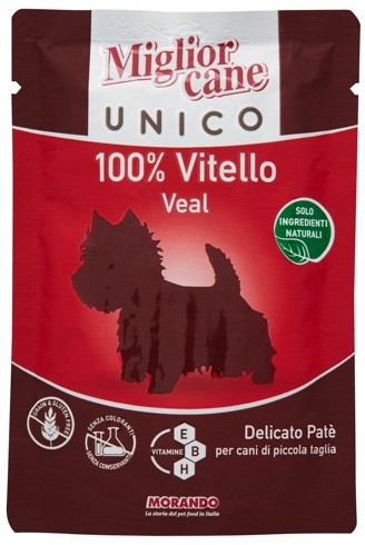 MIGLIORCANE UNICO DELICATO PATE 100% VITELLO 100 G