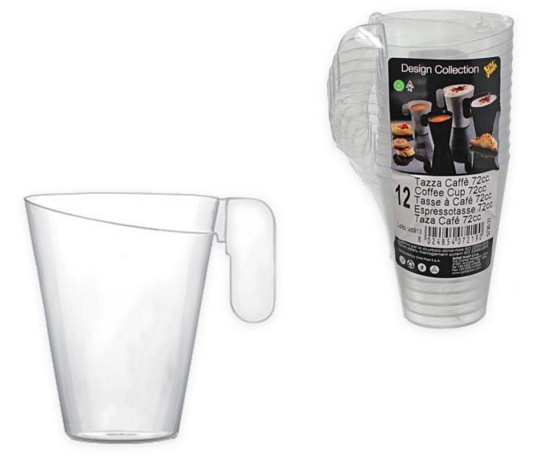 TAZZA CAFFE'DESIGN TRASPARENTE PZ.12 CC72