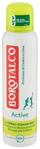 BOROTALCO ACTIVE PROFUMO DI CEDRO E LIME DEO SPRAY 0% ALCOOL 150 ML