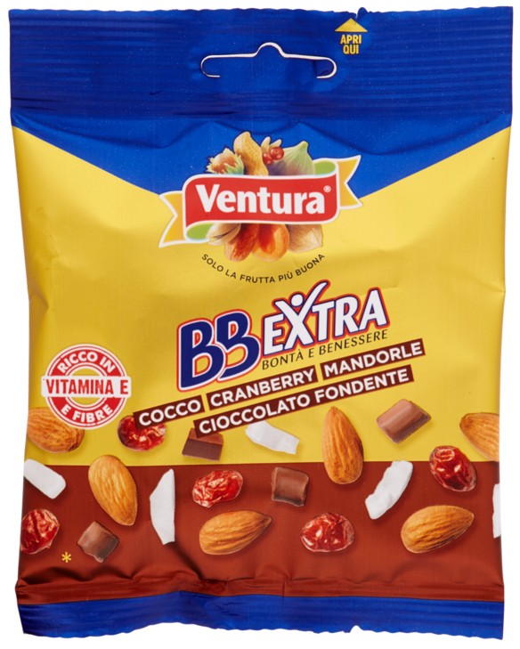 VENTURA BBEXTRA COCCO CRANBERRY MANDORLE CIOCCOLATO FONDENTE 50 G