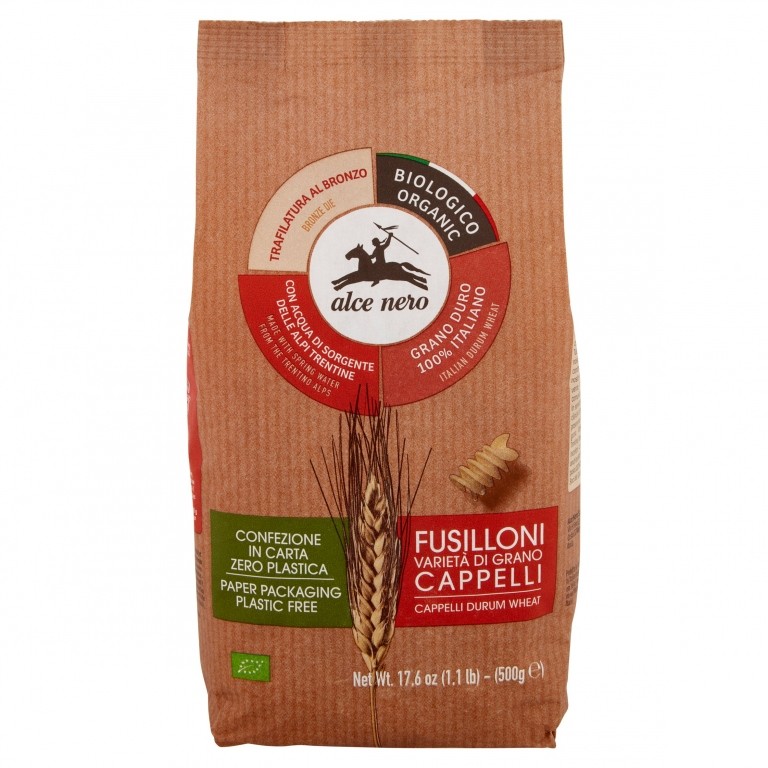 PASTA BIO FUSILLONI.SEN.CAPPELLI ALCE NERO GR500