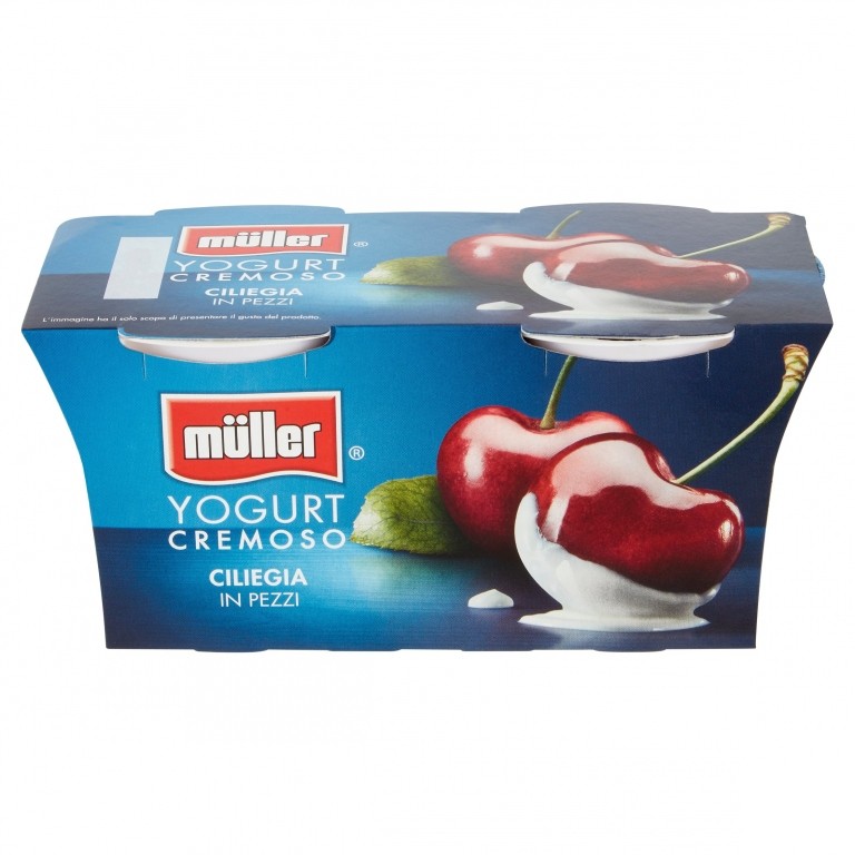 YOGURT MULLER CILIEGIA GR.125X2 INTERO CREMOSO IN PEZZI