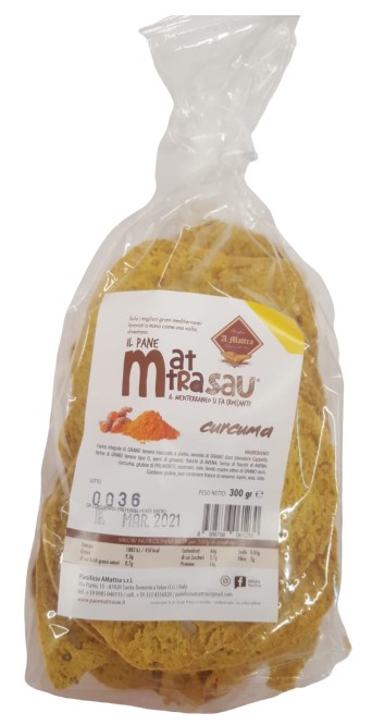 PANE MATTRASAU CURCUMA GR.300