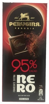 PERUGINA NERO FONDENTE EXTRA 95% TAVOLETTA DI CIOCCOLATO FONDENTE EXTRA CON 95% DI CACAO 85G