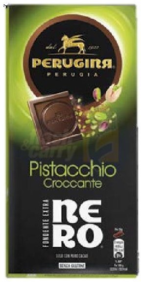 PERUGINA NERO FONDENTE EXTRA PISTACCHIO TAVOLETTA DI CIOCCOLATO FONDENTE CON PISTACCHIO 85G