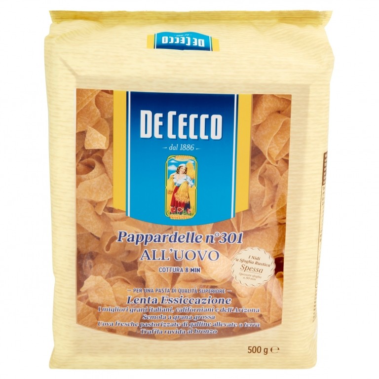 PASTA DE CECCO N.301 PAPPARDELLE UOVO GR.500      