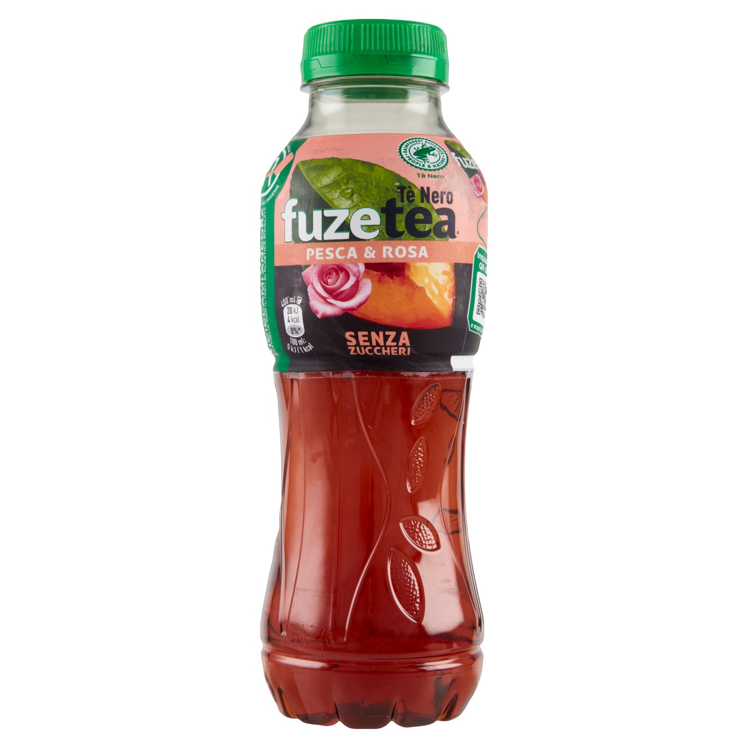 FUZETEA, TE SENZA ZUCCHERI ALLA PESCA CON NOTA DI ROSA 400ML X 12 (PET)