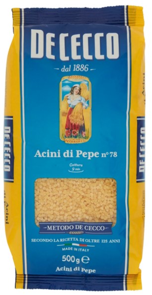 PASTA DE CECCO N.78 ACINI PEPE G500               