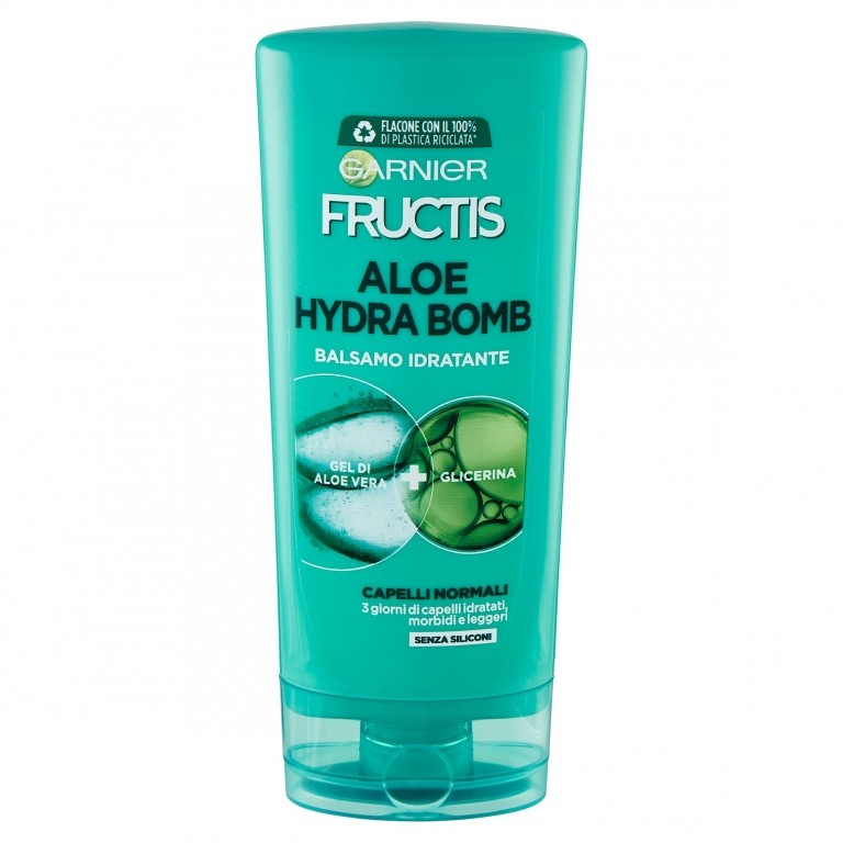 GARNIER FRUCTIS BALSAMO FORTIFICANTE ALOE VERA CON GLICERINA VEGETALE E GEL DI ALOE VERA, 200 ML