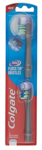 COLGATE RICARICHE SPAZZOLINO A BATTERIA 360 FLOSS TIP, 2 PEZZI