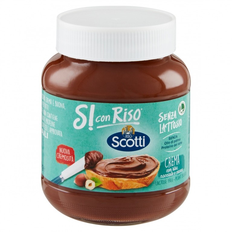 RISO SCOTTI SI CON RISO SENZA LATTOSIO CREMA SPALMABILECON RISO, NOCCIOLE E CACAO 350 G