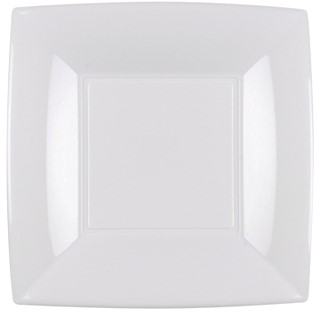 PIATTO DESSERT NICE BIANCO PERLE'180X180MM PZ25