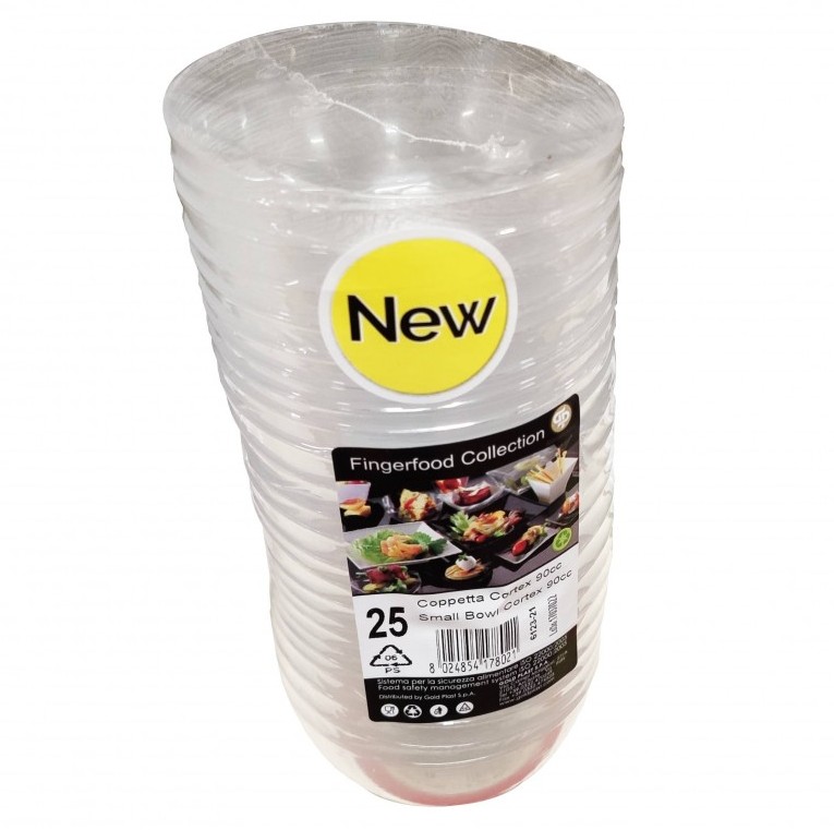 COPPETTA CORTEX PS TRASPARENTE 90CC PZ.25