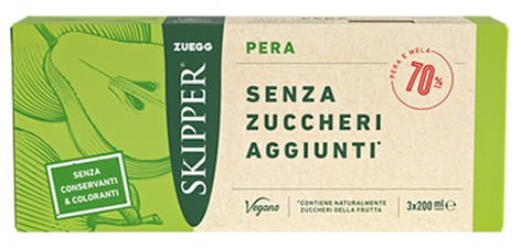 ZUEGG SKIPPER SENZA ZUCCHERI AGGIUNTI* PERA 3 X 200 ML