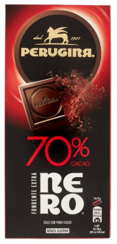 PERUGINA NERO FONDENTE EXTRA 70% TAVOLETTA DI CIOCCOLATO FONDENTE EXTRA CON 70% DI CACAO 85G