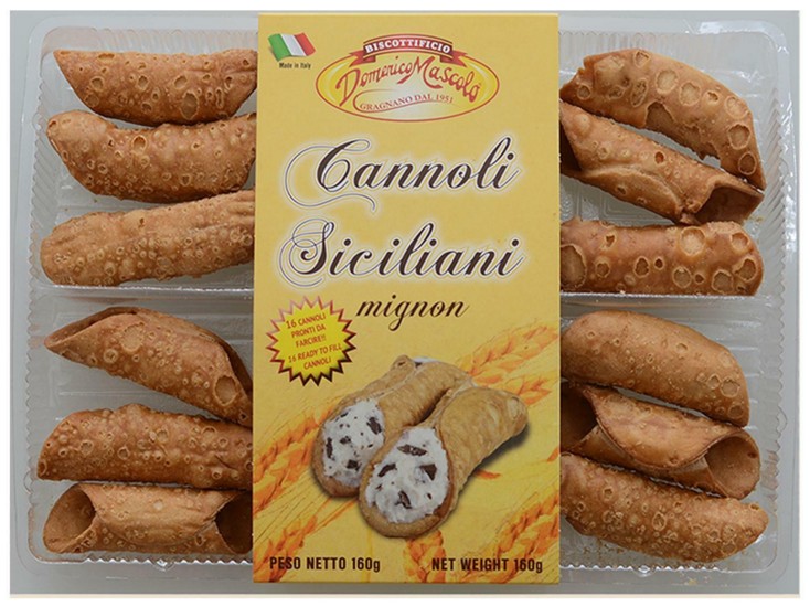 CANNOLI SICILIANI MASCOLO MIGNON GR.160