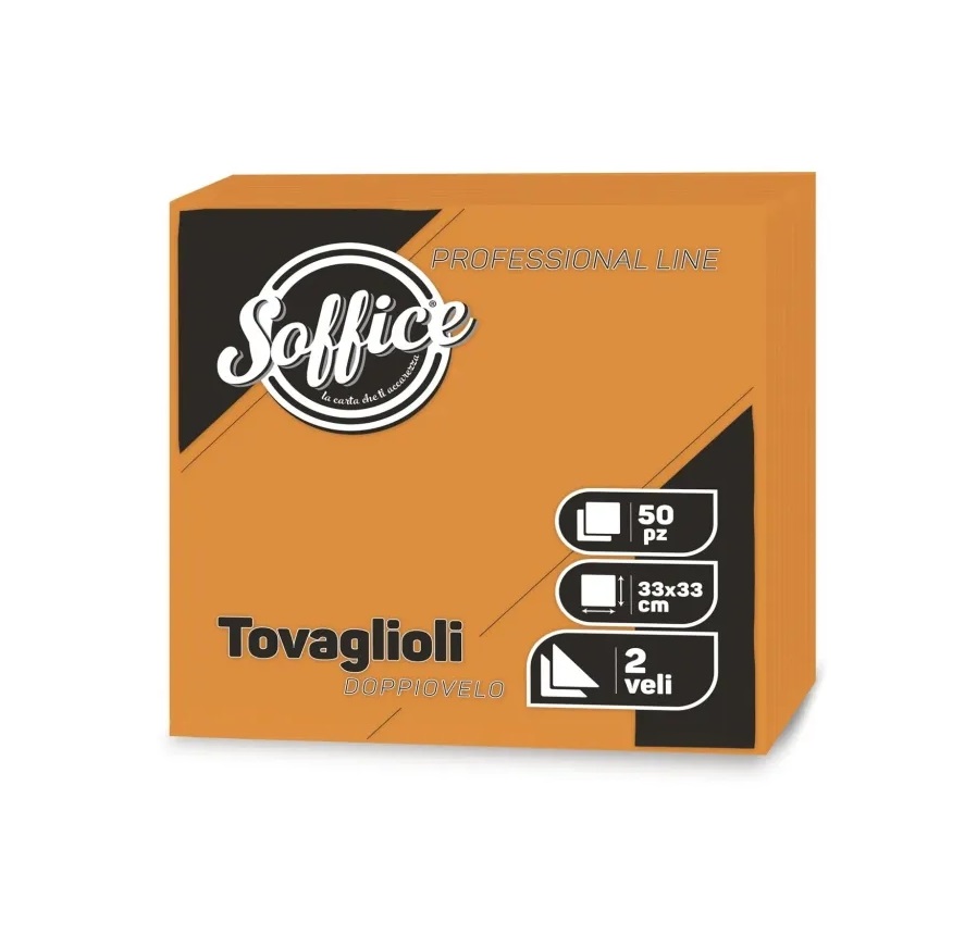 TOV.ARANCIONE SOFFICE 33X33 50PZ 2V