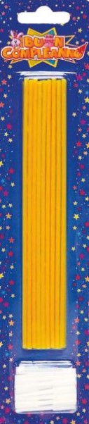 CANDELE SOTTILI GIALLE PZ20 CM17