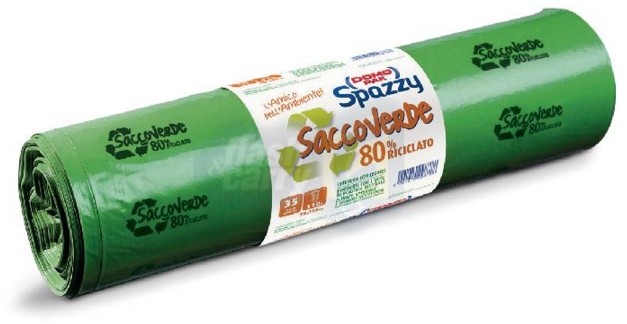 SACC.NETT.DOMOPAK SPAZZY VERDE 70X105 S/MANICO PZ.10   LT.110