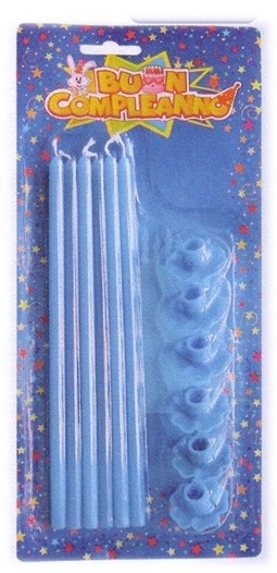 CANDELINE CELESTI 20CM.C/PIEDINI 6PZ.BLISTER