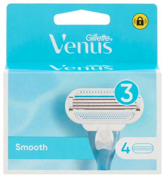GILLETTE VENUS SMOOTH LAME PER RASOIO DA DONNA 4 RICARICHE
