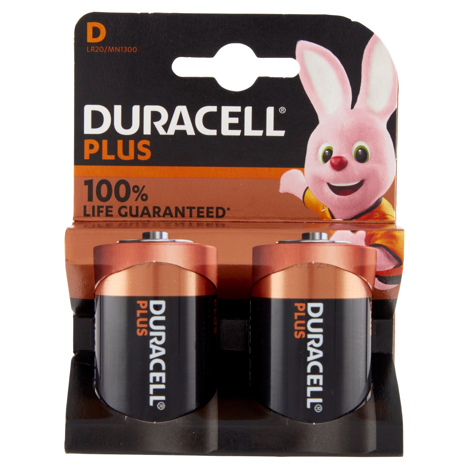 DURACELL PLUS100 D BATTERIE TORCIA ALCALINE CONF.X2    1.5V LR20 MN1300