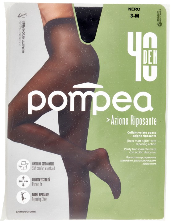 POMPEA COLLANT 40 RIPOSANTE NERO 3 M