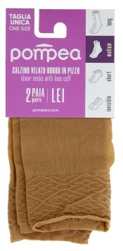 POMPEA CALZINO LADY X2 POLVERE DORATA T.UNICA