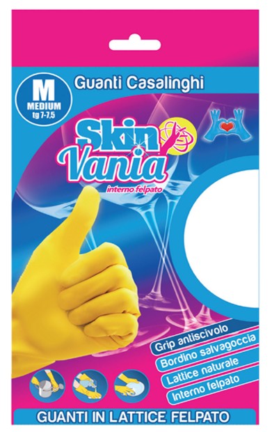 GUANTI CASALINGHI SKIN VANIA FELPATO TG.M