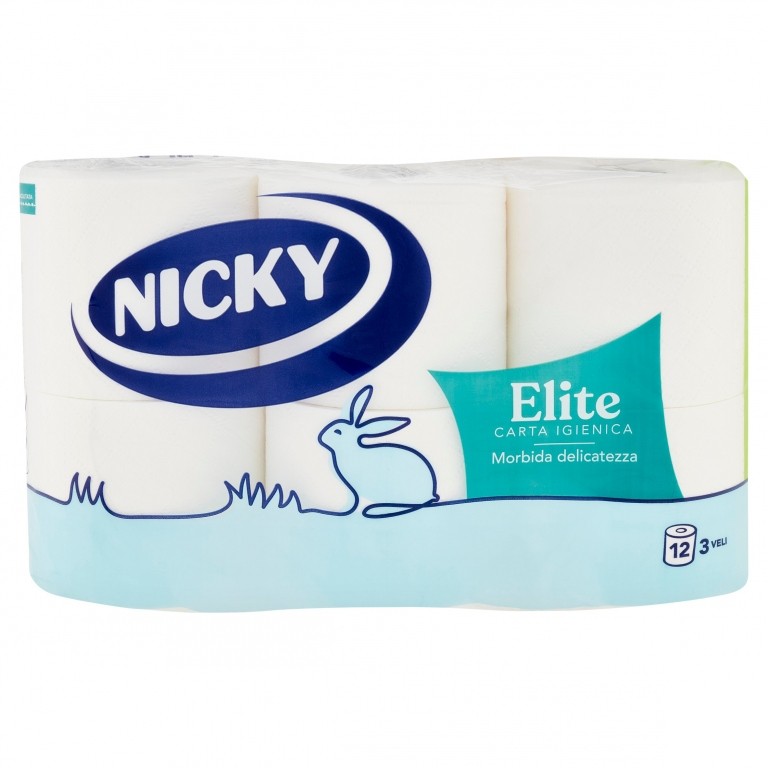 NICKY CARTA IGIENICA ELITE 3 VELI 12 PZ